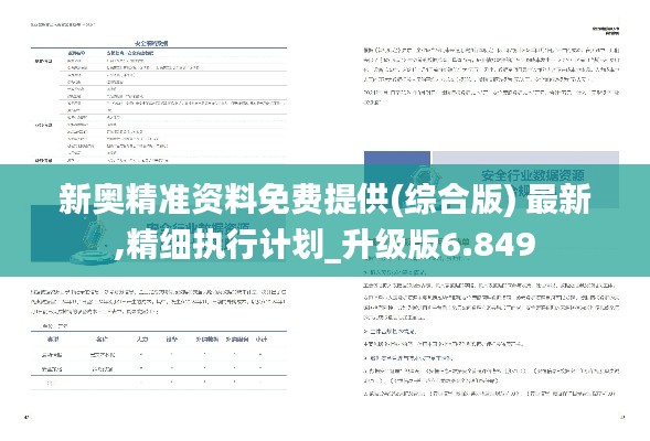 新奥精准资料免费提供(综合版) 最新,精细执行计划_升级版6.849