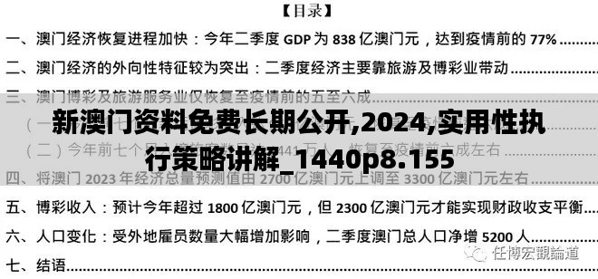 新澳门资料免费长期公开,2024,实用性执行策略讲解_1440p8.155