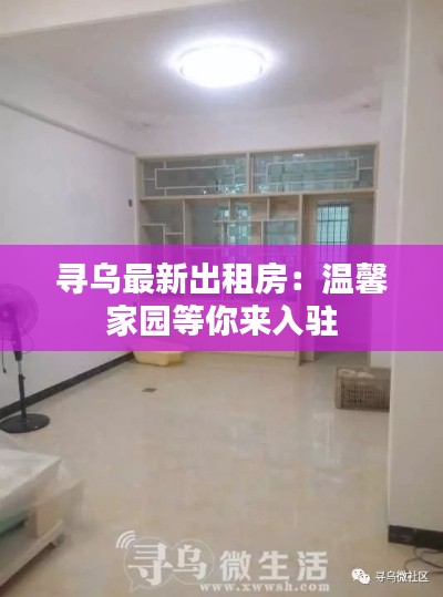 寻乌最新出租房:温馨家园等你来入驻