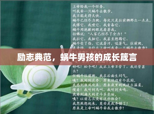 励志典范,蜗牛男孩的成长箴言