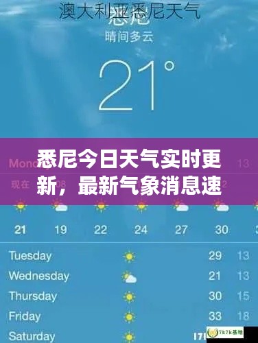 悉尼今日天气实时更新,最新气象消息速递