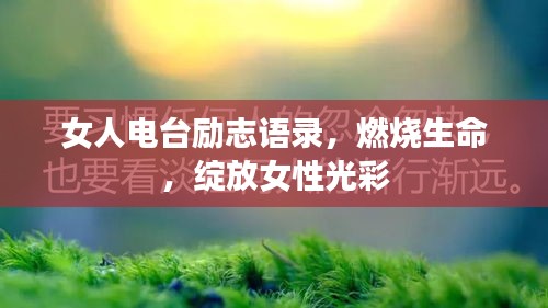 女人电台励志语录,燃烧生命,绽放女性光彩